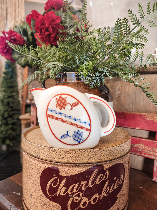 Blue and Red Small Creamer