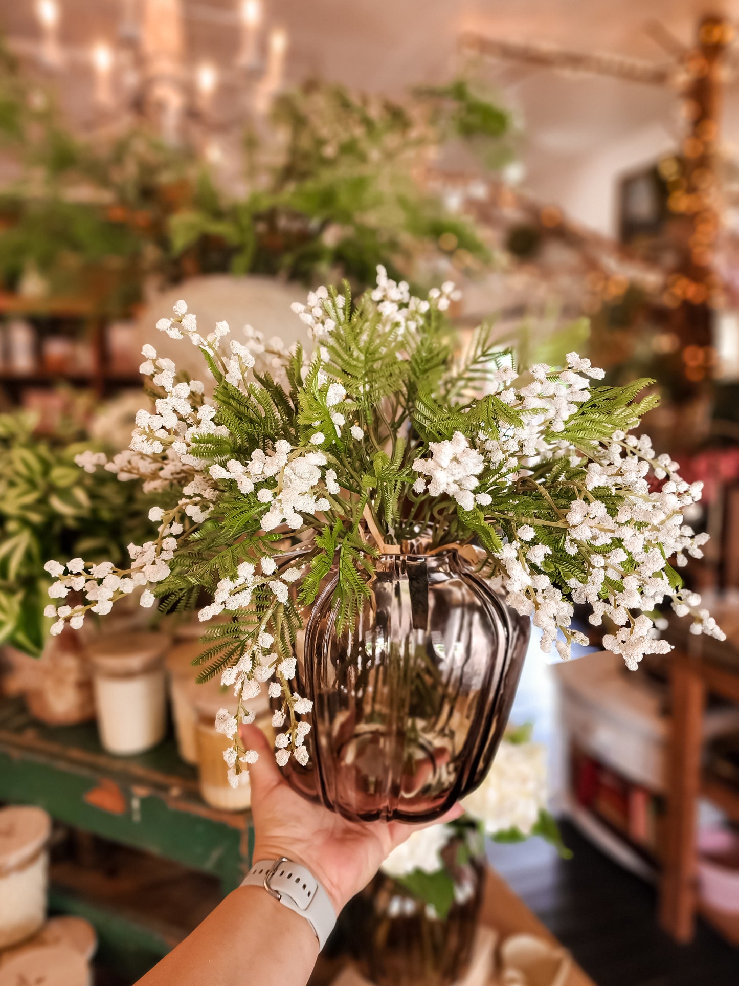 Foliage and White Berry Bundle
