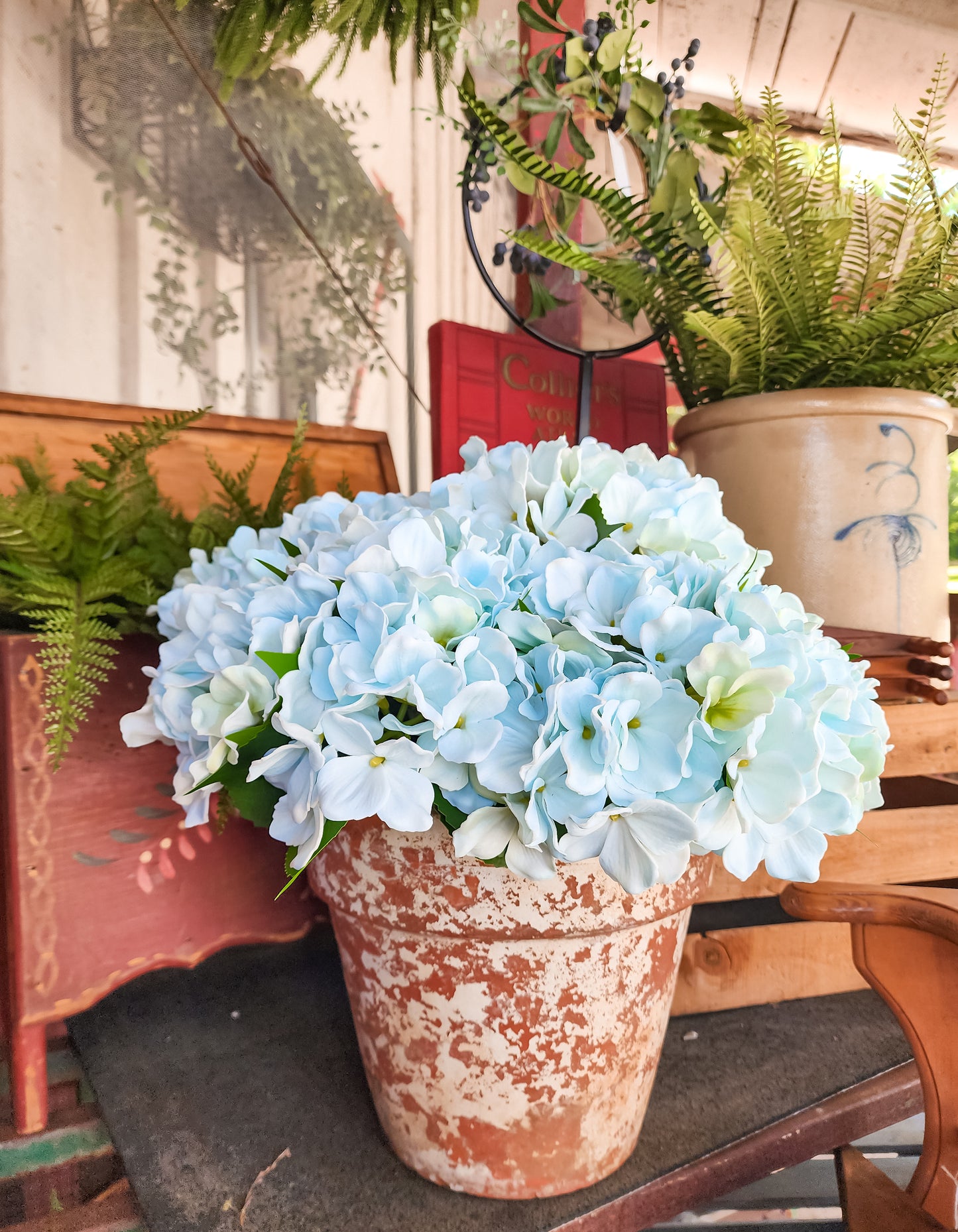 Light Blue Real Touch Hydrangea Bundle