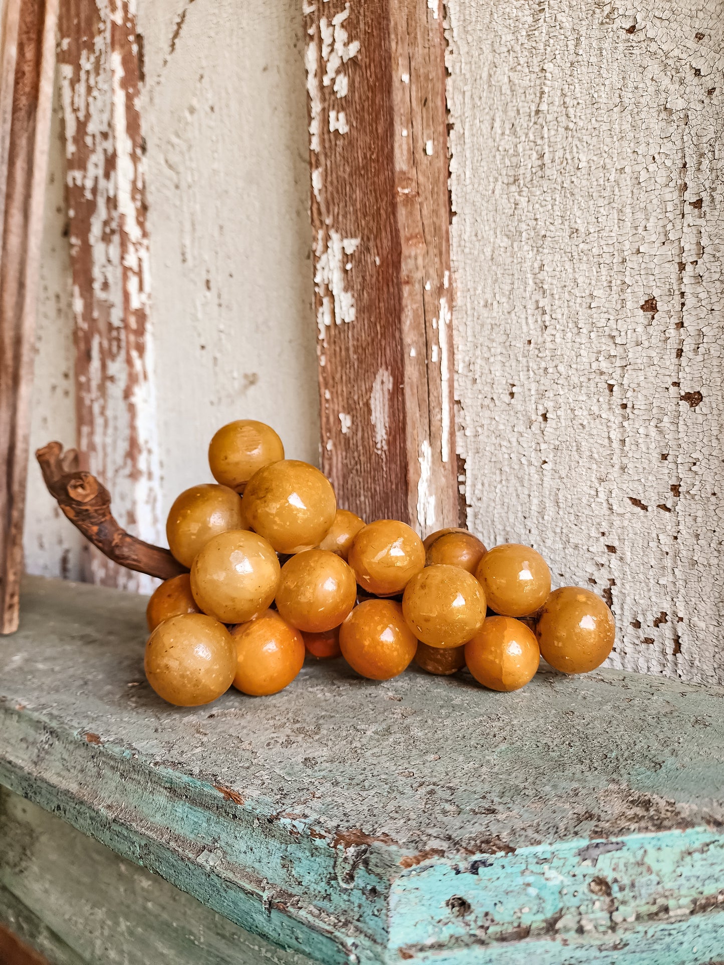 Butterscotch Alabaster Marble Grapes