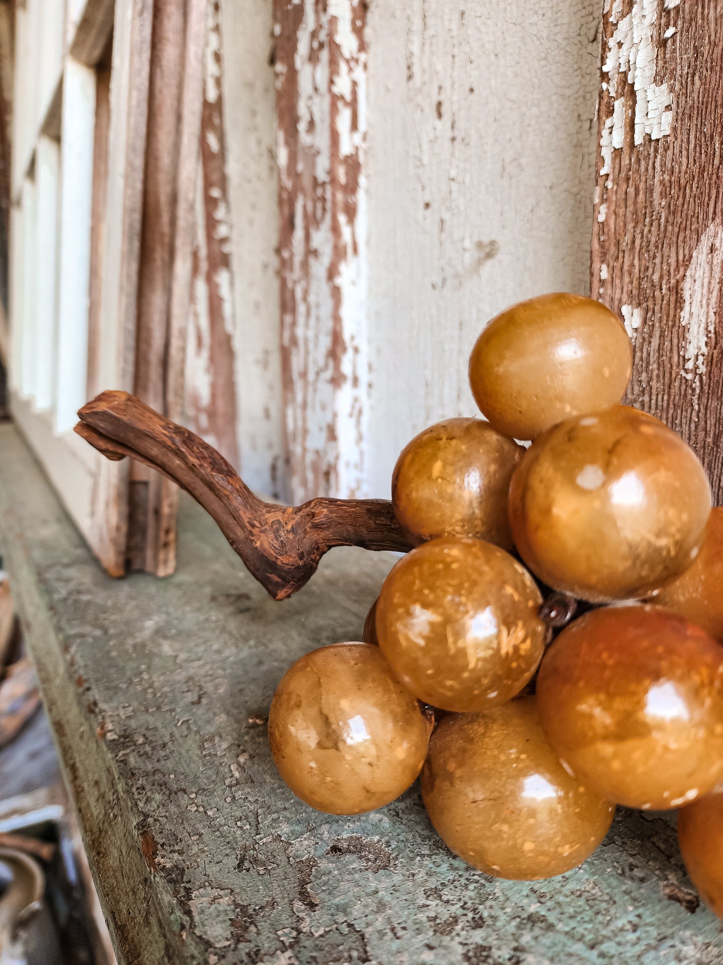 Butterscotch Alabaster Marble Grapes