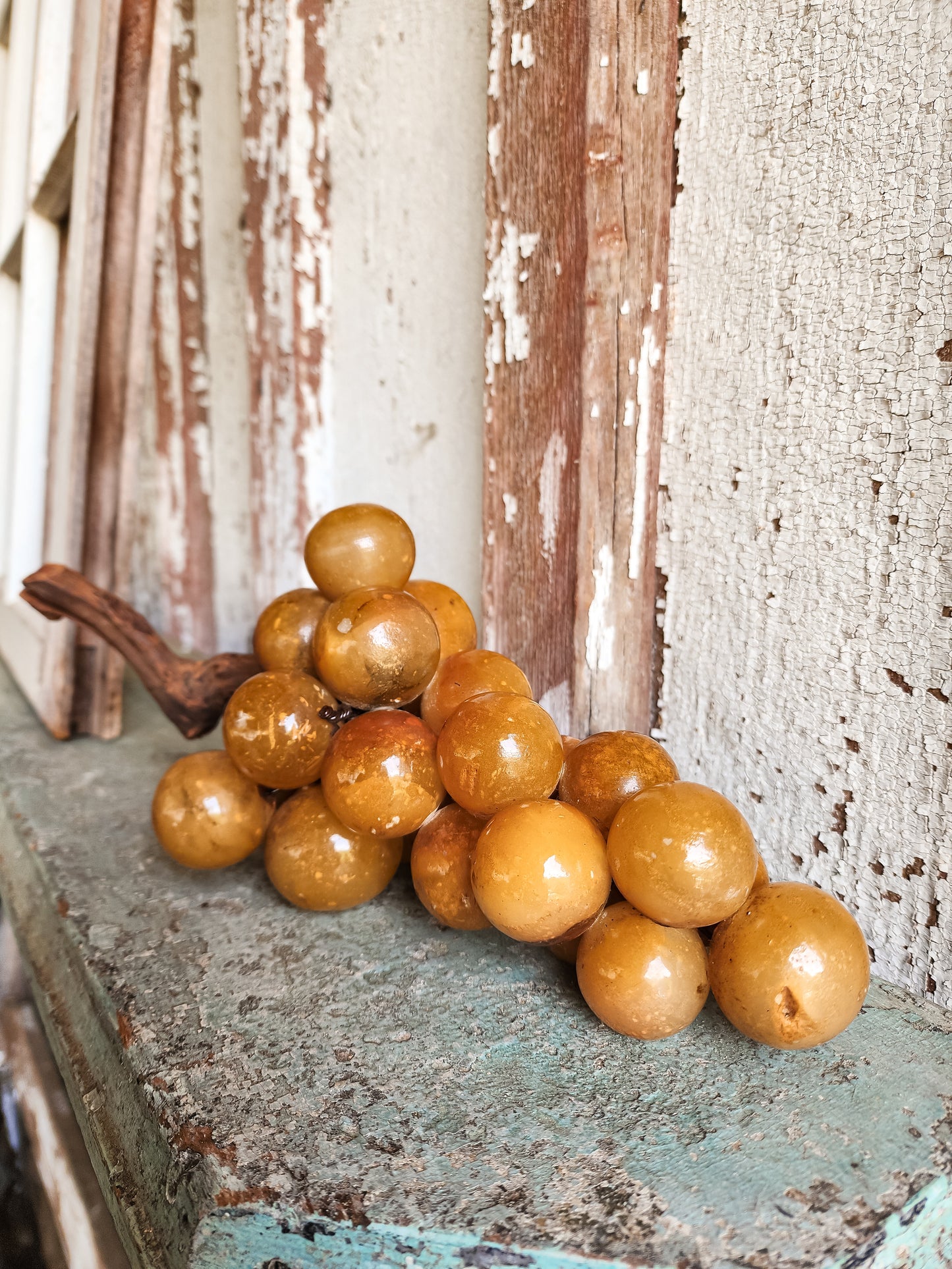 Butterscotch Alabaster Marble Grapes
