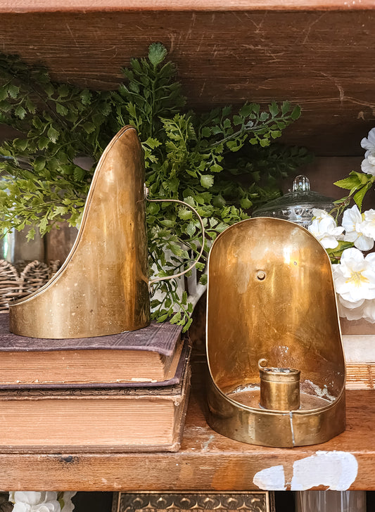 Set of two Brass Candle Holders