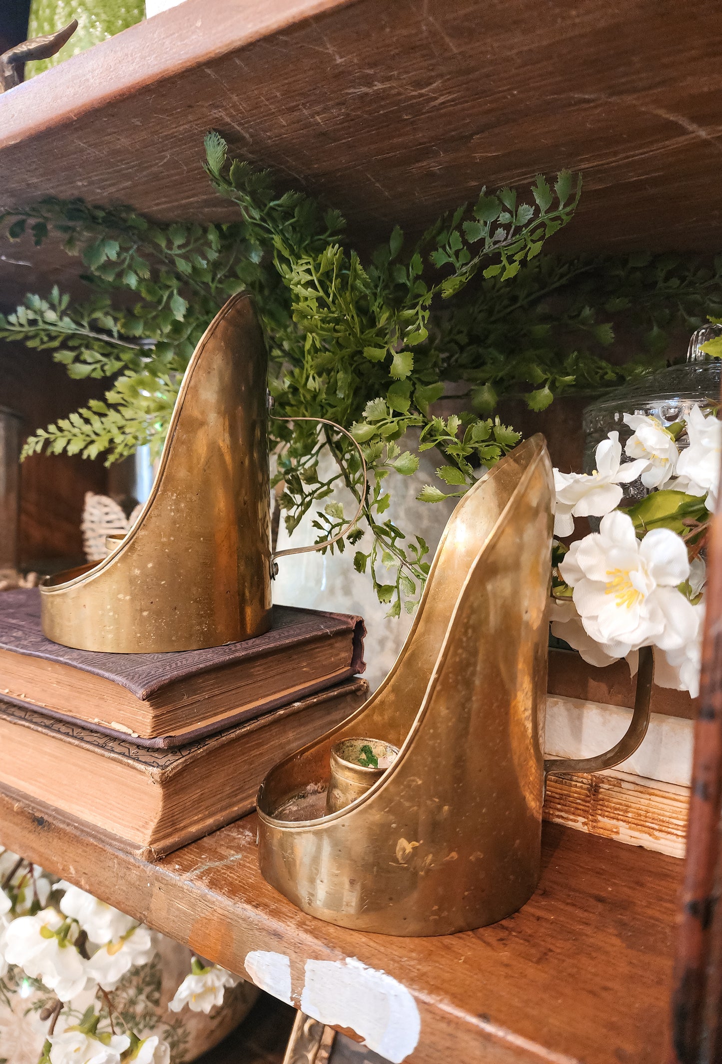Set of two Brass Candle Holders