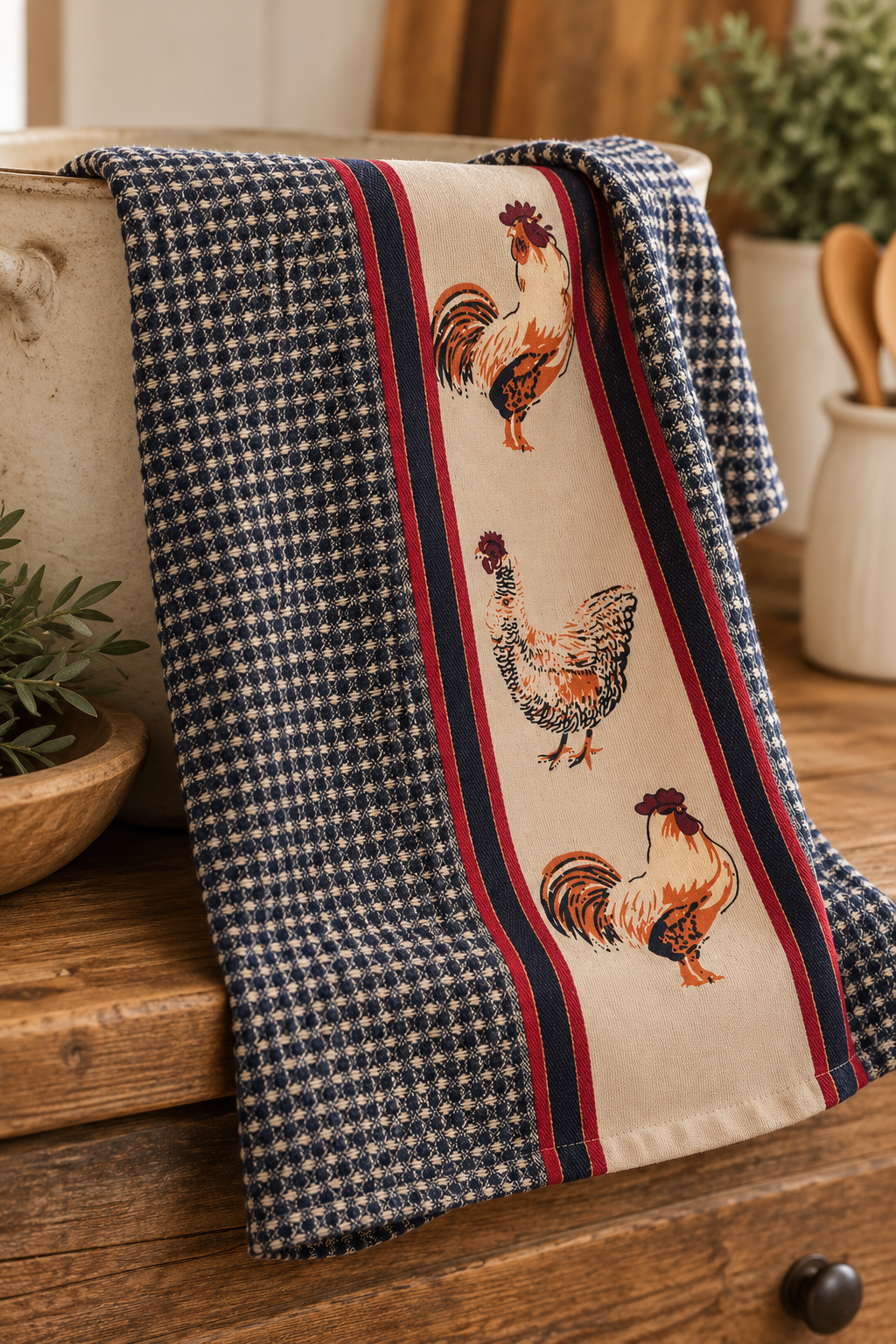 Hen & Rooster Kitchen Towel | 18" x 28"