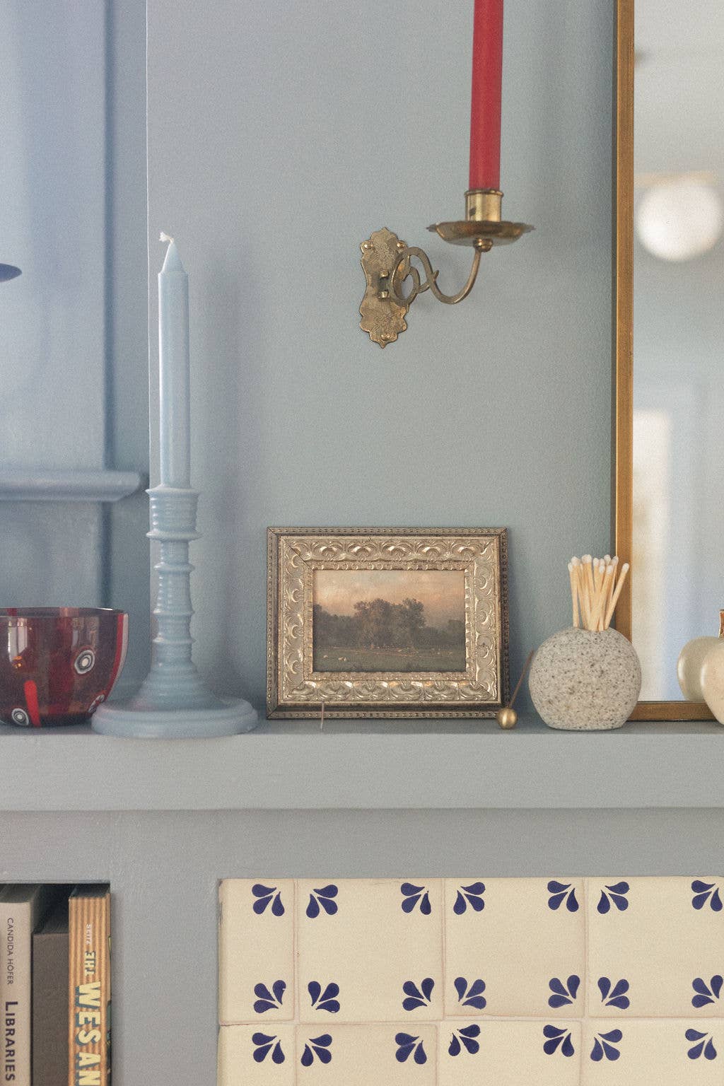 Sheep Farm Framed Antique Art: 10x8