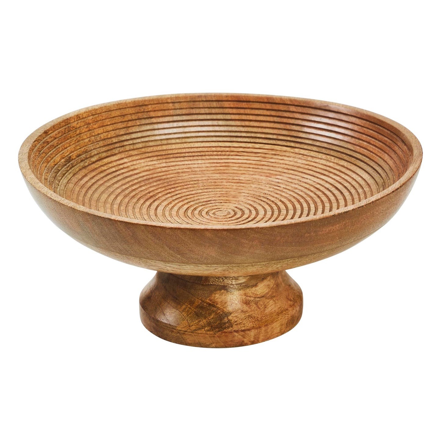Natural Wooden Pedestal Bowl