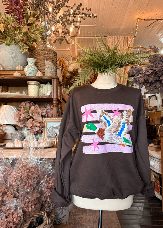 Chocolate & Pink Mallard Sweatshirt
