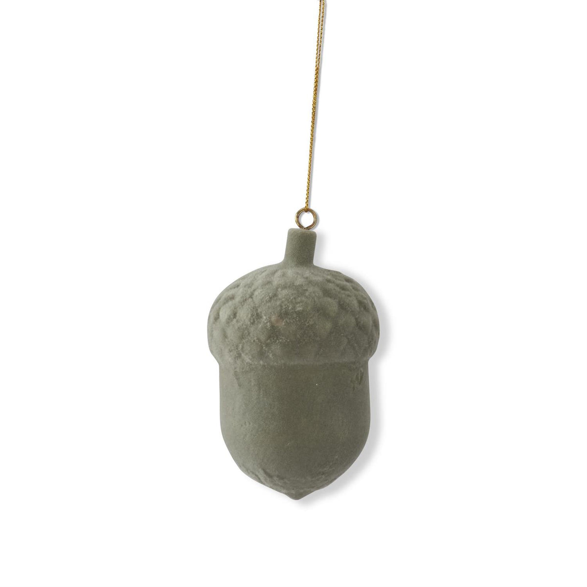 4.25" Sage Green Velvet Acorn Ornament