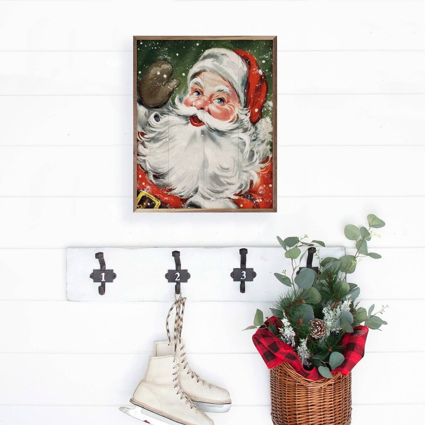 Santa With Snow Green (Please Email us Before purchasing for shipping)