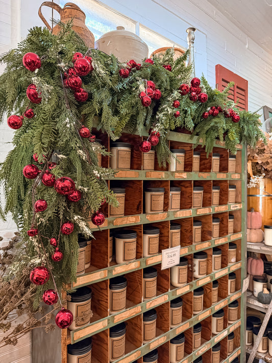 35" Jingle Pine Branch | Red Bells