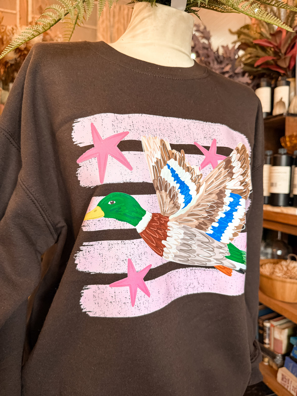 Chocolate & Pink Mallard Sweatshirt