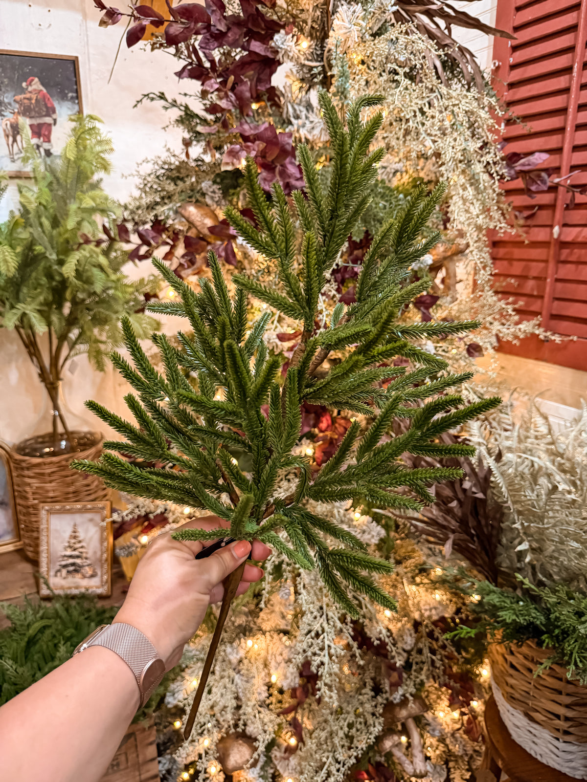22" Real Touch Pine Branch