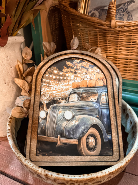 Arch Fall Truck Framed Art