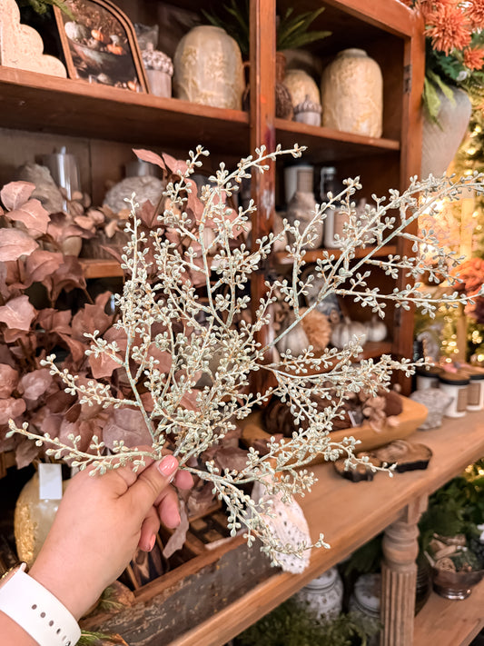 23" Sage & Gold Seed Spray