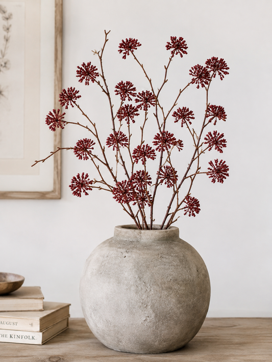 28” Burgundy Starburst Berry Spray – 2 Stem Bundle