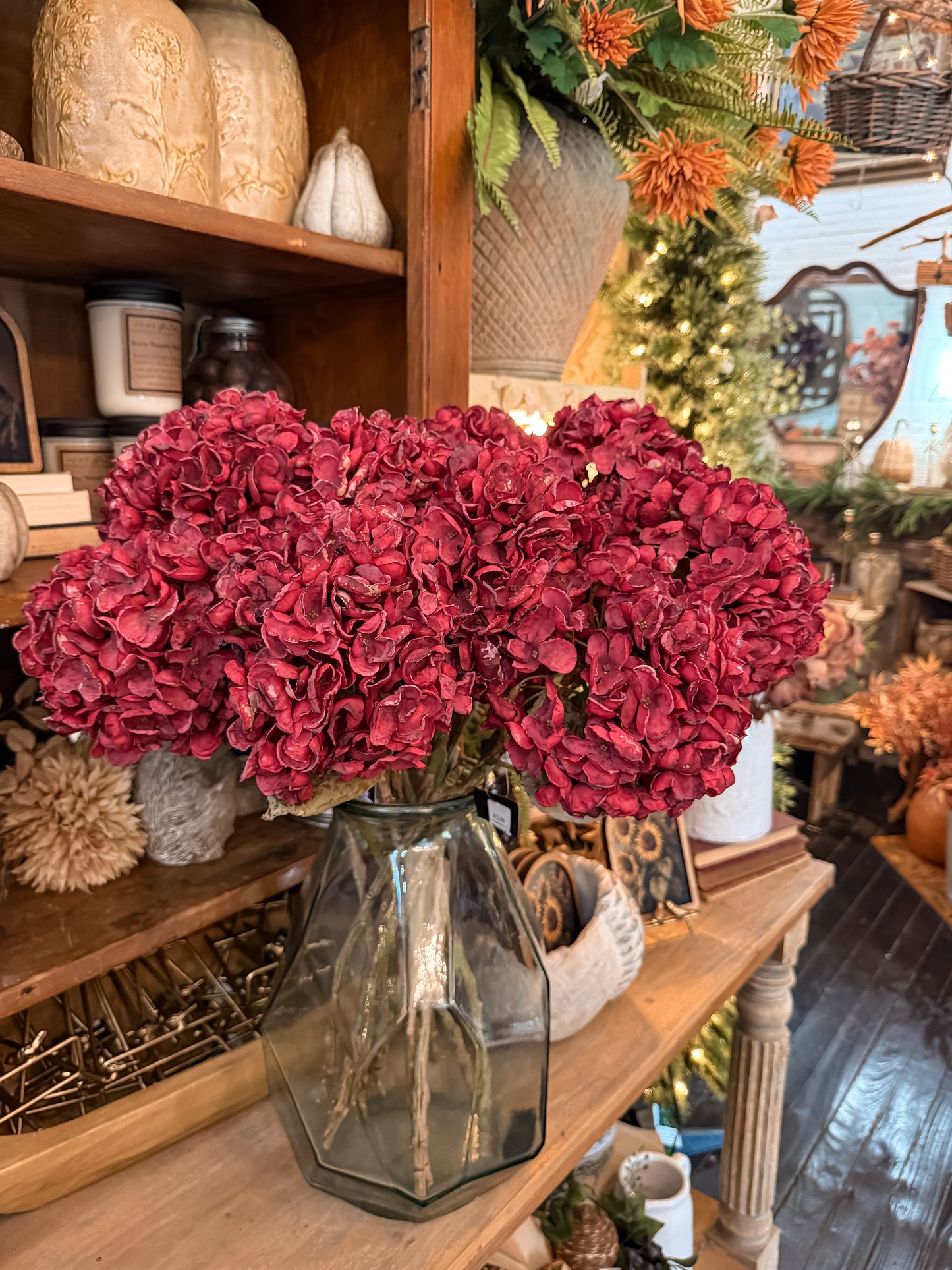 25" Mulled Wine Hydrangea Stem