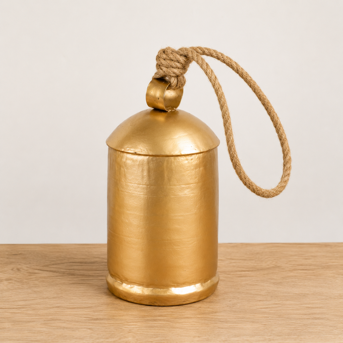 6” Antique Style Hanging bell with Jute Rope