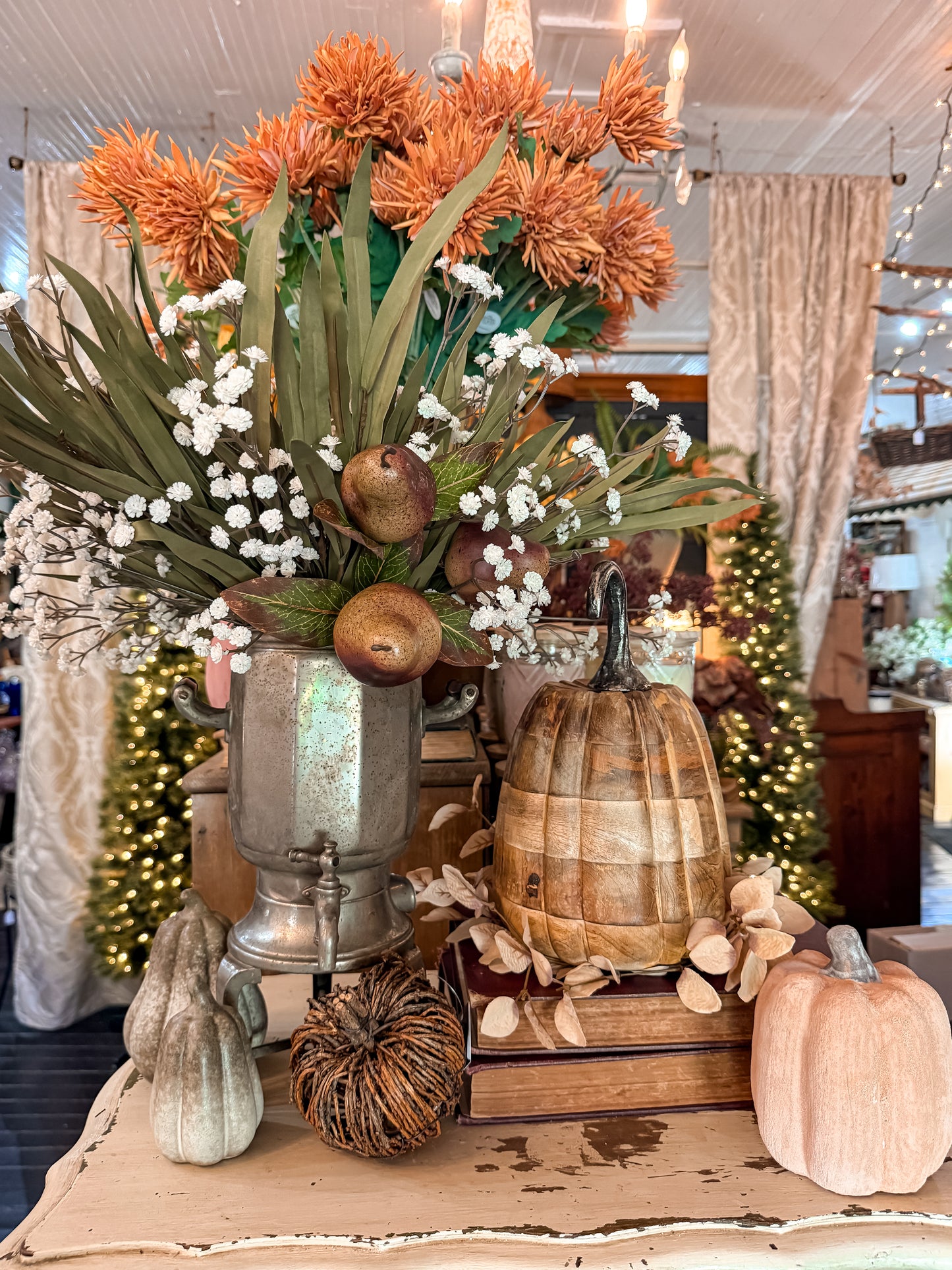 Vintage Percolator Arrangement