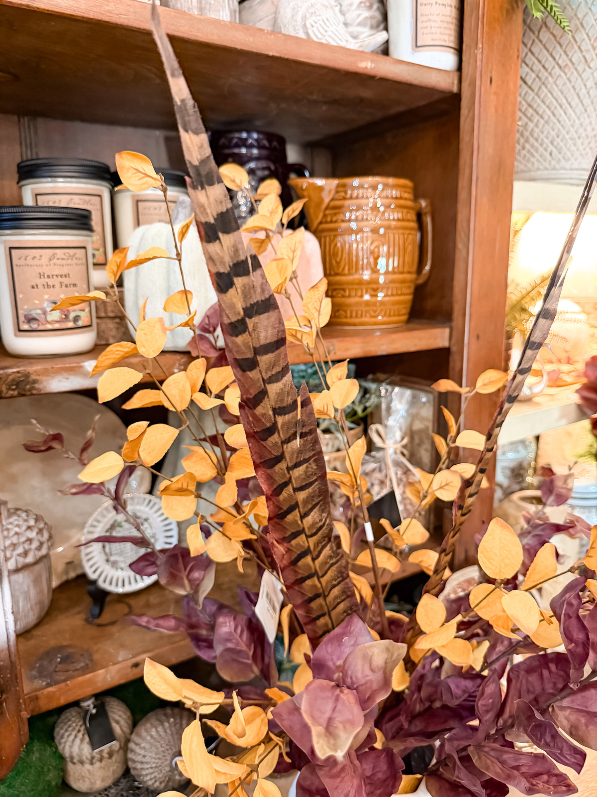 27" Faux Pheasant Feather Stem – Natural