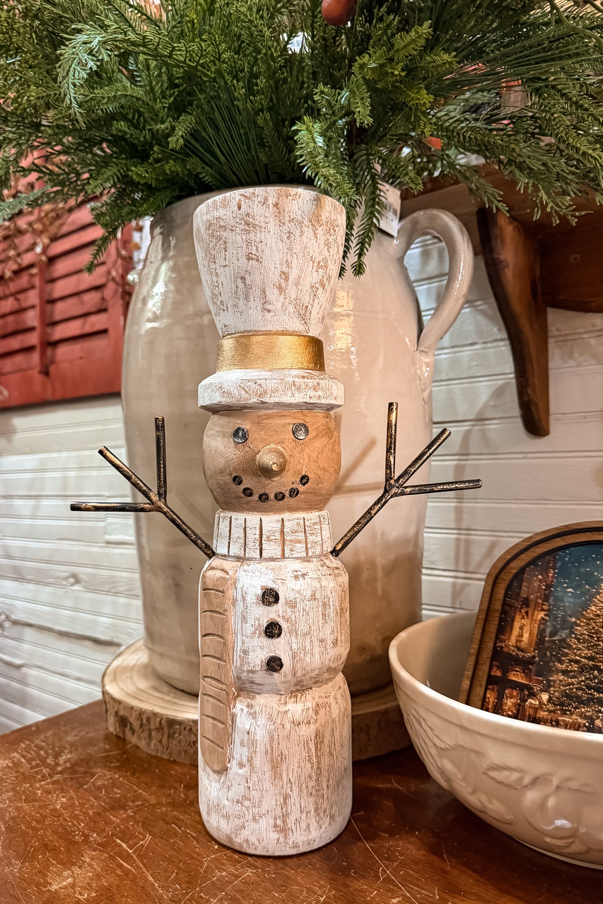 Mango Wood Heirloom Snowman
