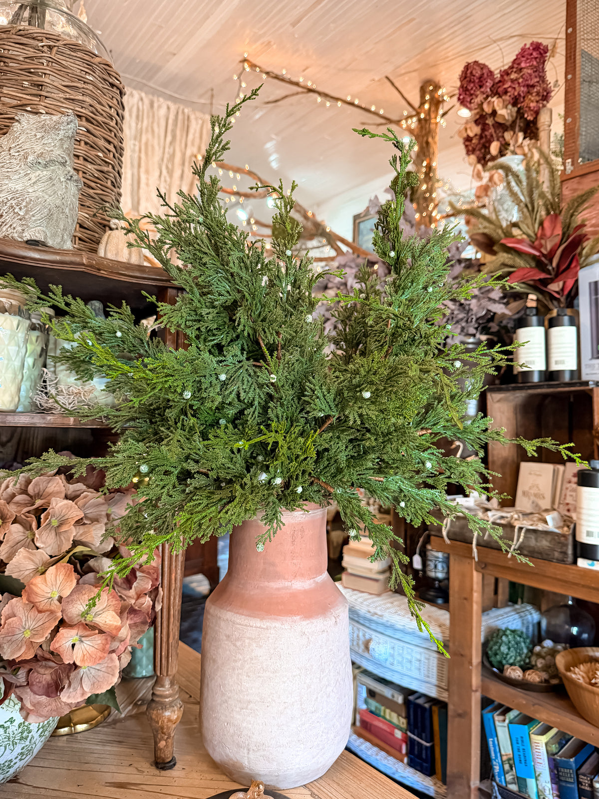 8" Juniper & Berry Evergreen Branch
