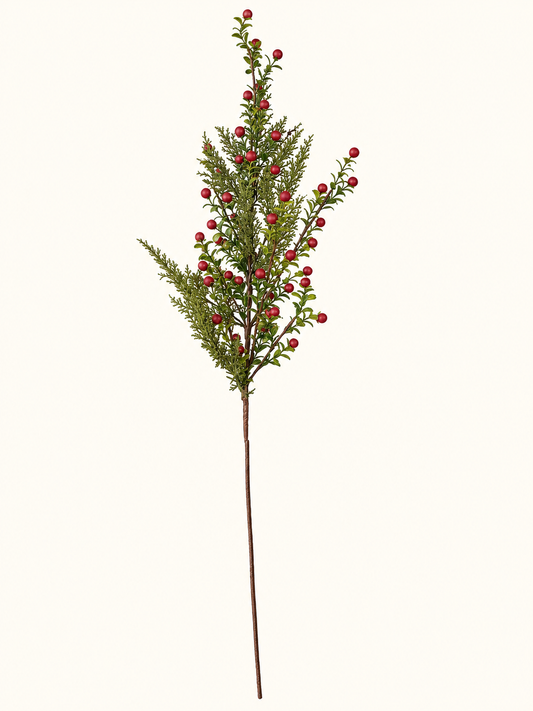 36 Inch Red Berry Prickly Heath & Pine Stem