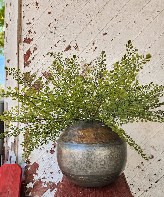 Galvanized Round Planter