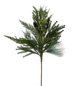 28" Mixed Pine, Berry & Pinecone Branch