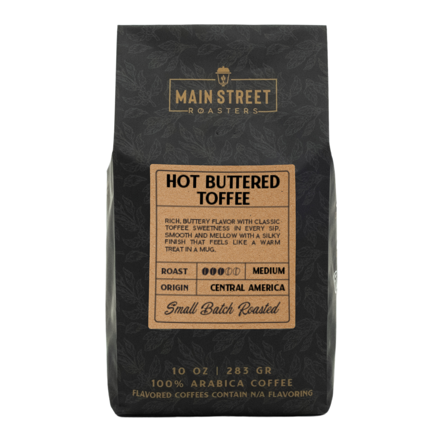 Hot Buttered Toffee Flavored Coffee: Regular / Ground / 10 oz