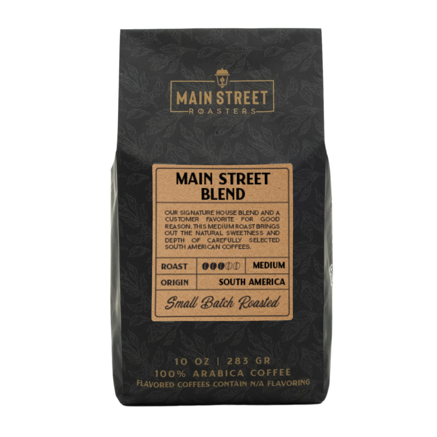 Main Street Blend Coffee: Whole Bean / 10 oz