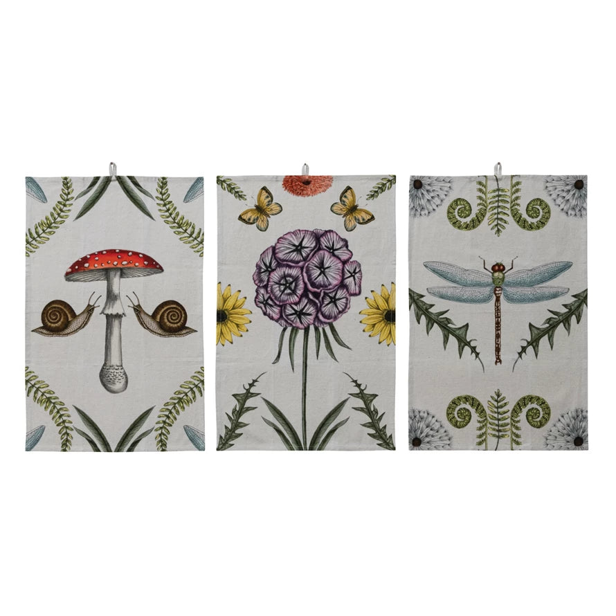 Whimsical Botanical Tea Towels (Assorted)