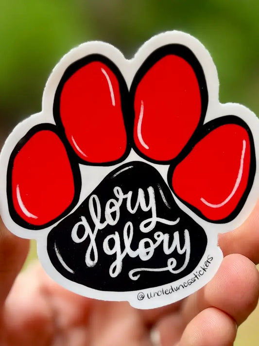 Glory, Glory! White {Sticker}