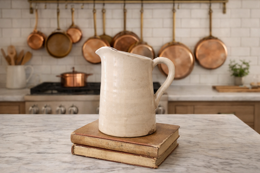 White Crackle Pitcher (HEAVY)