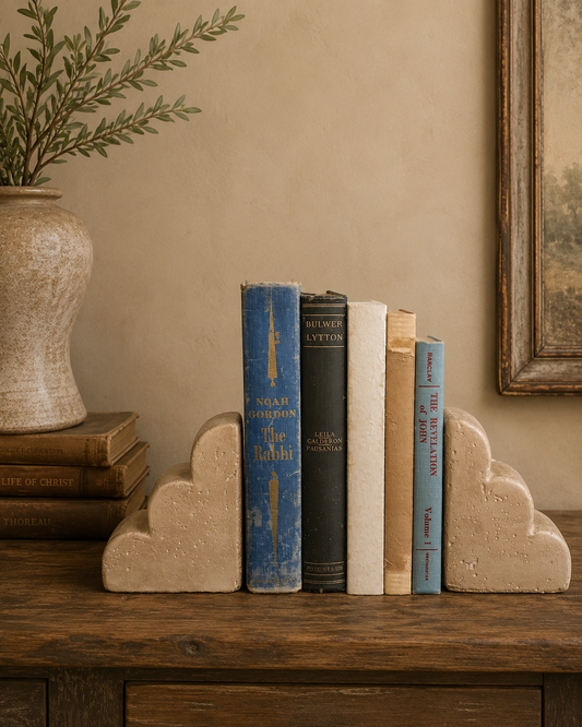 Scallop Edge Cement Bookends