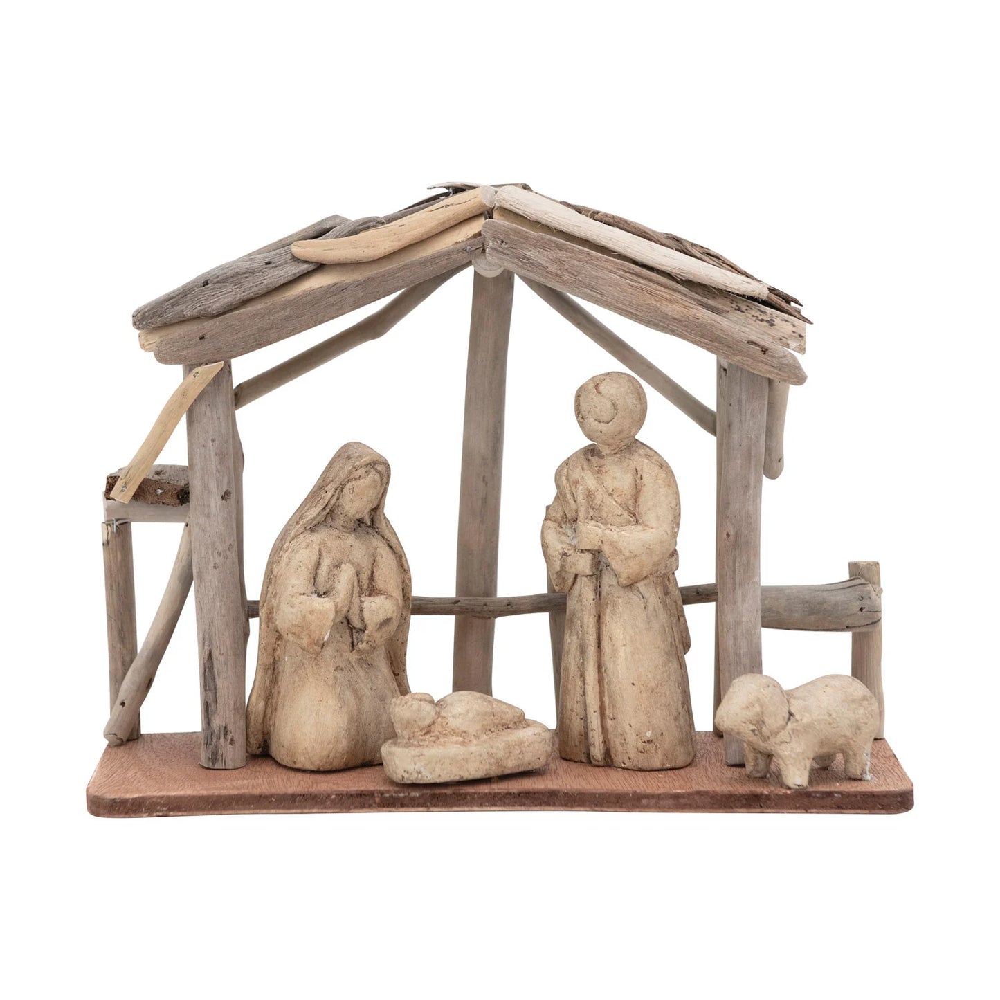 (Natural) Driftwood Manger Scene