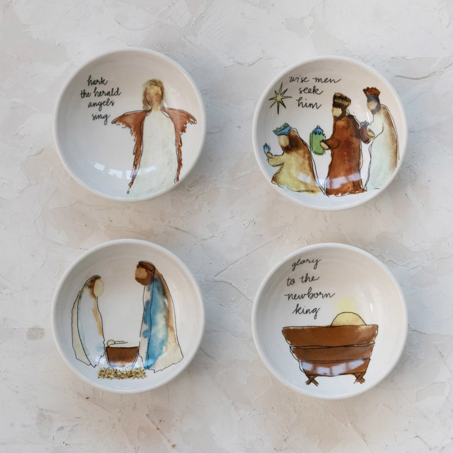 Away in a Manger Stoneware Dish