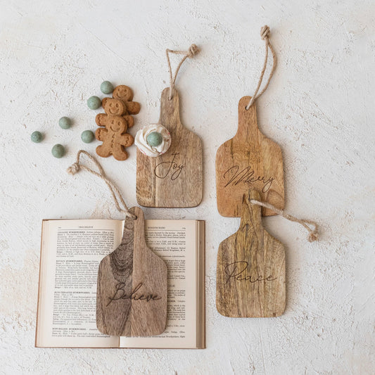 Wood Cheese/Cutting Board w/ Laser Etched Word