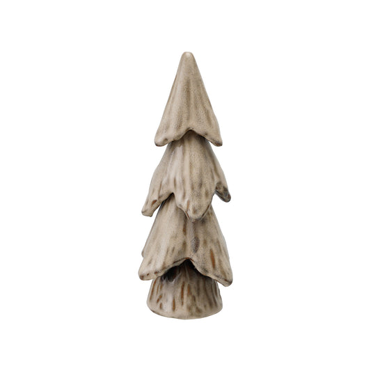 Stoneware Tree, Reactive Glaze, Cream Color (Each One Will Vary)