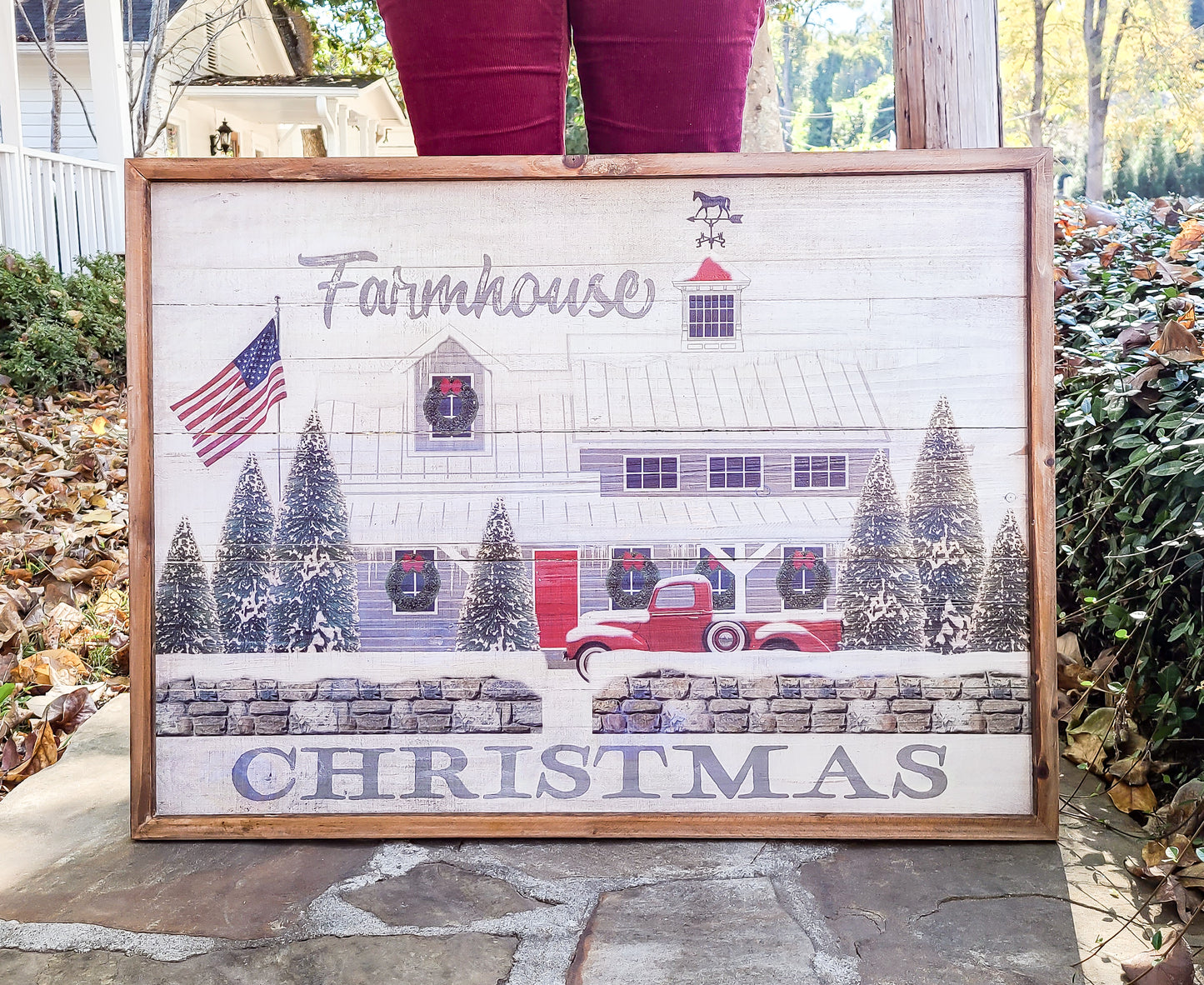 Farmhouse Christmas Wooden Sign
