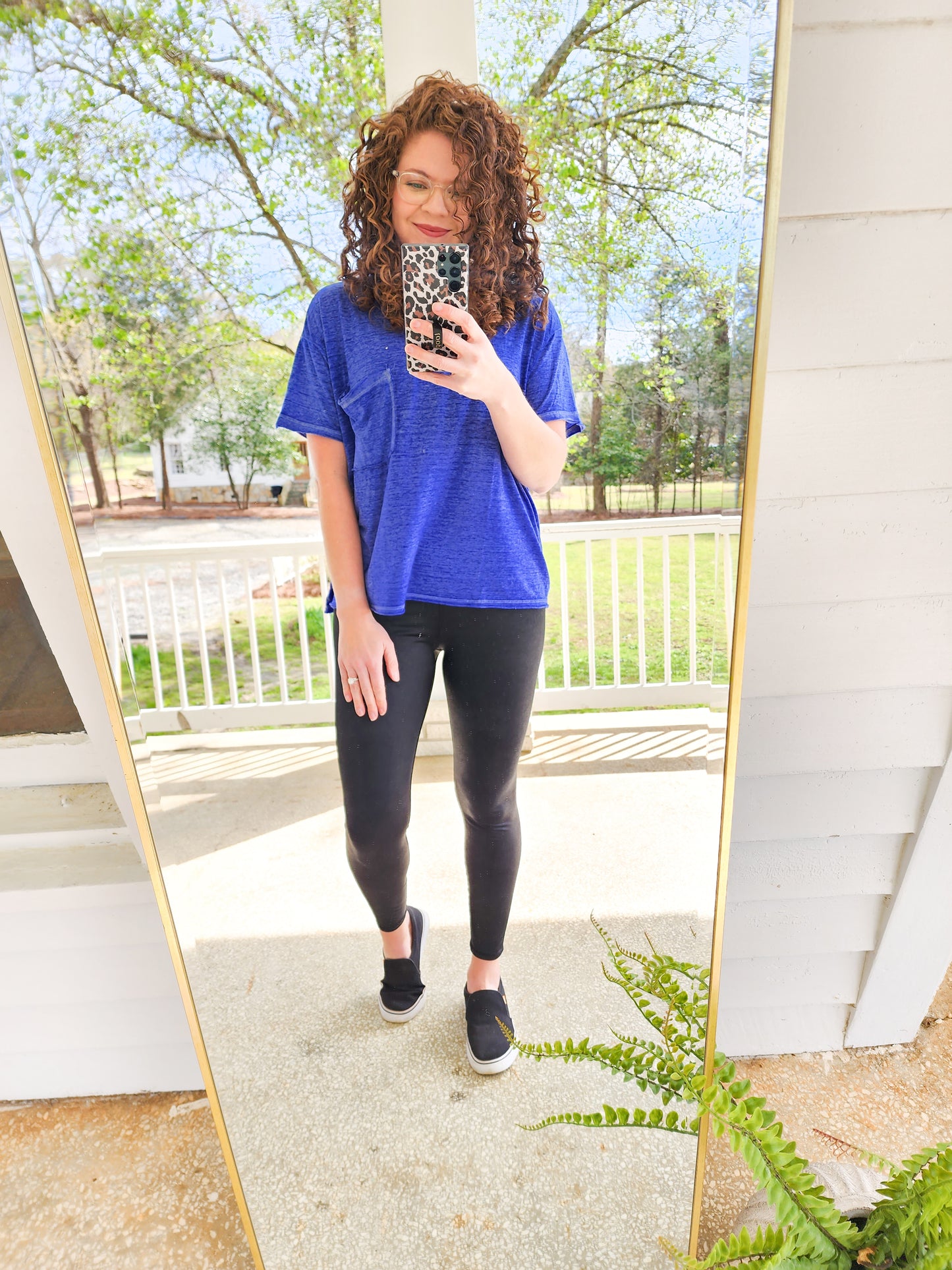 Stella Short Style Burn Out Tee (Bright Blue)