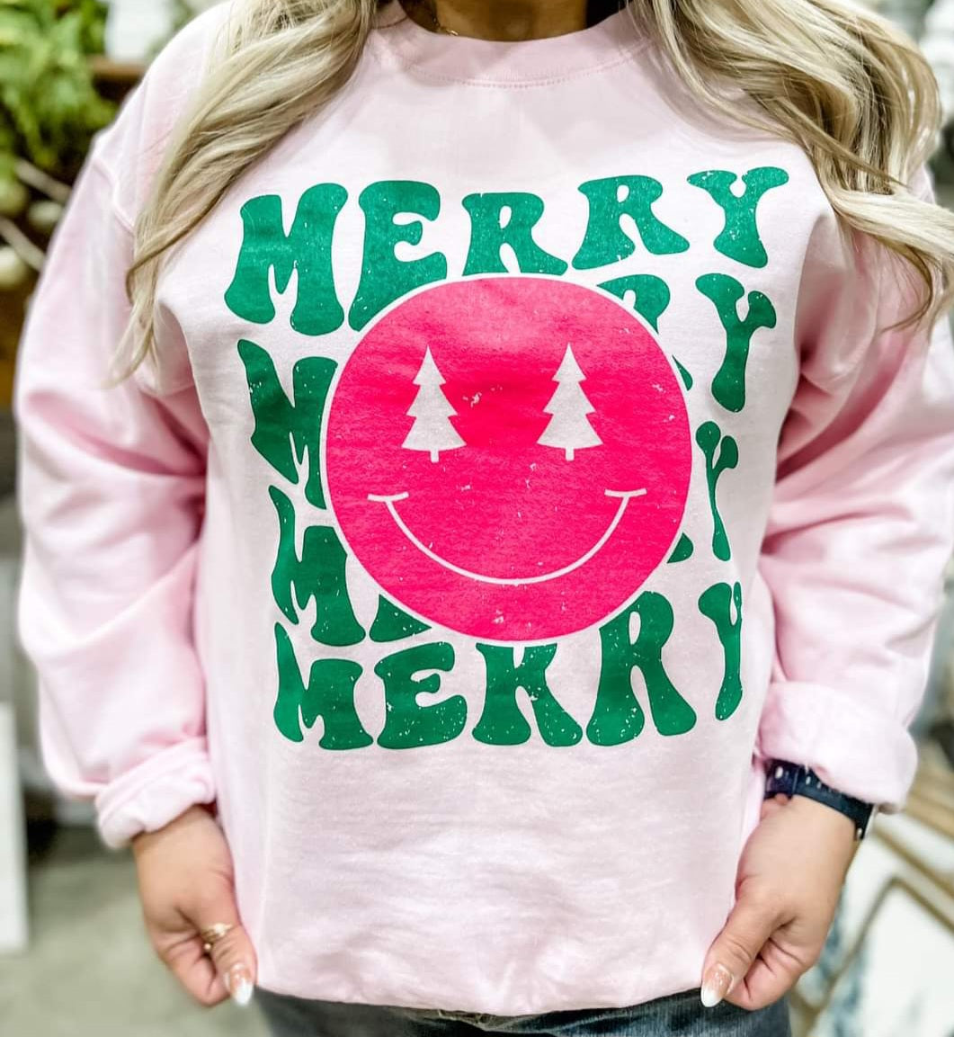 Merry Smiley Sweatshirt