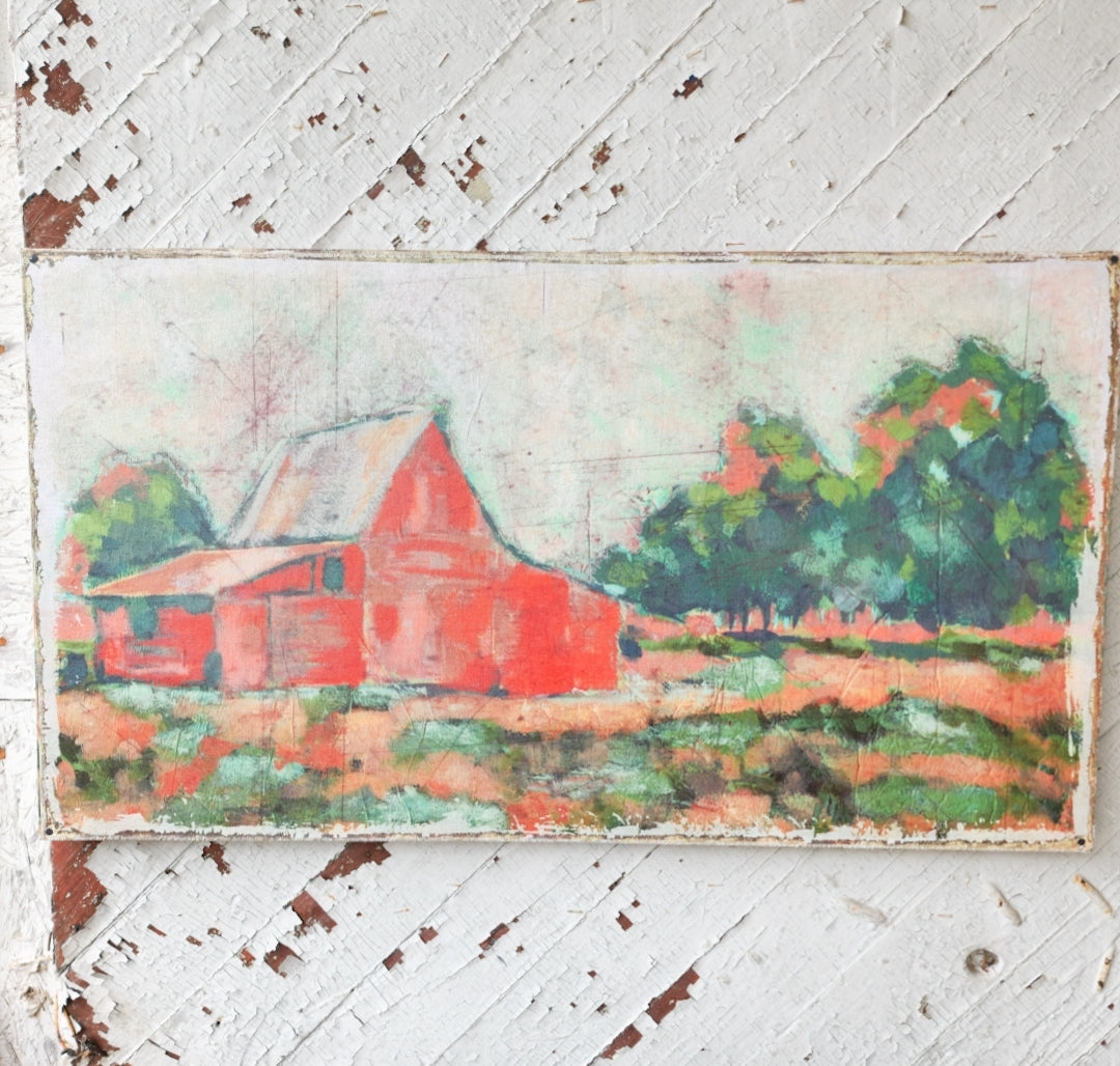 Old Farm Print (Red Barn)