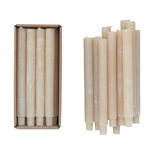 Cream Powdered Taper Candles (Set of 2)