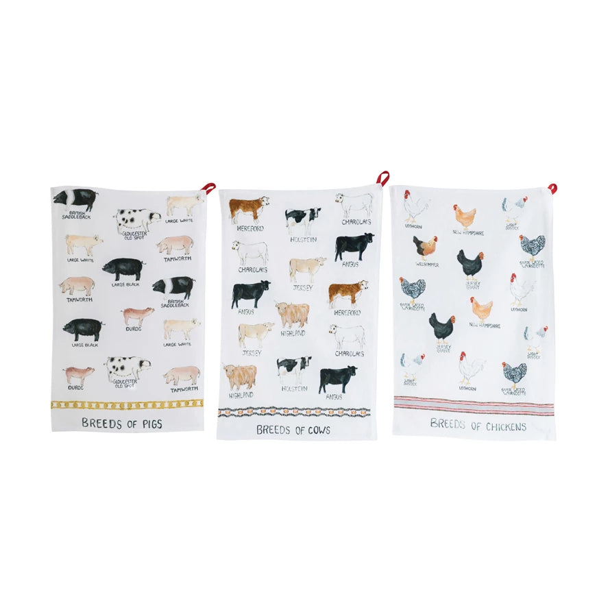 Breed of Farm Animal Kitchen Towel